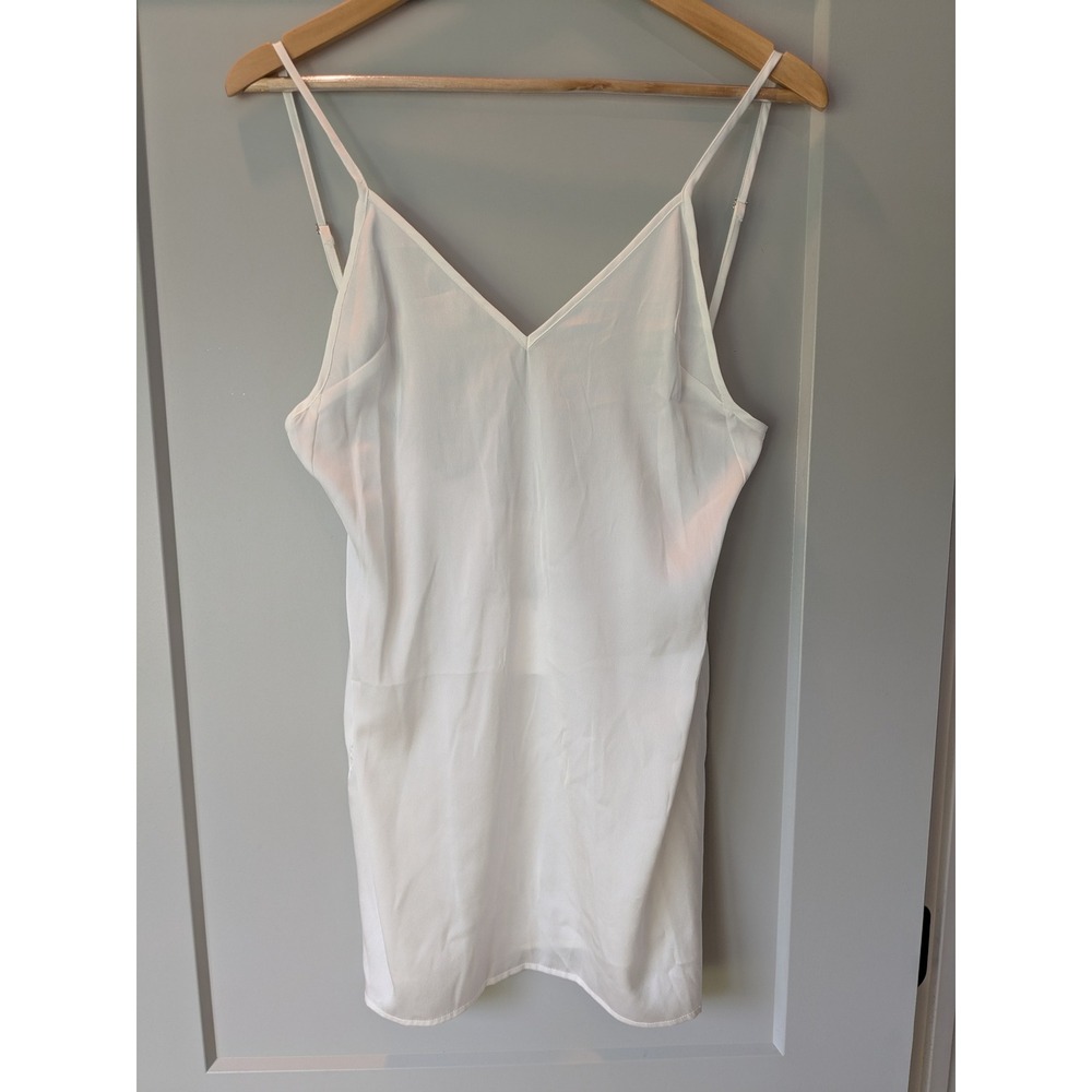 For Love & Lemons Cami Top Sleeveless V-Neck White Lingerie Tank Size S